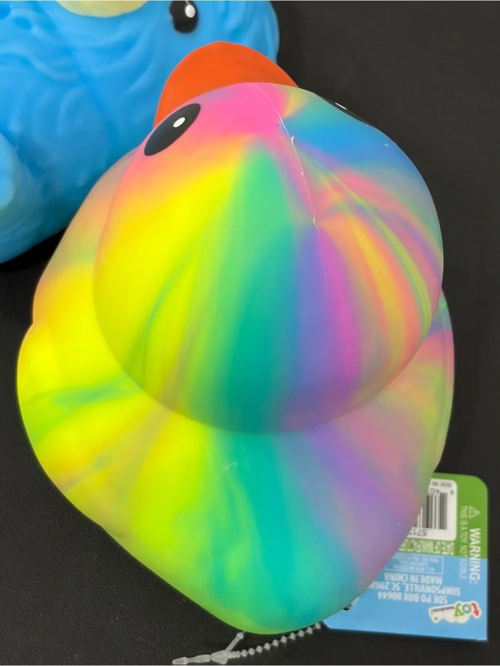 Squeezy Blue Cow & Tie-Dye Duck Squishy Toy New
